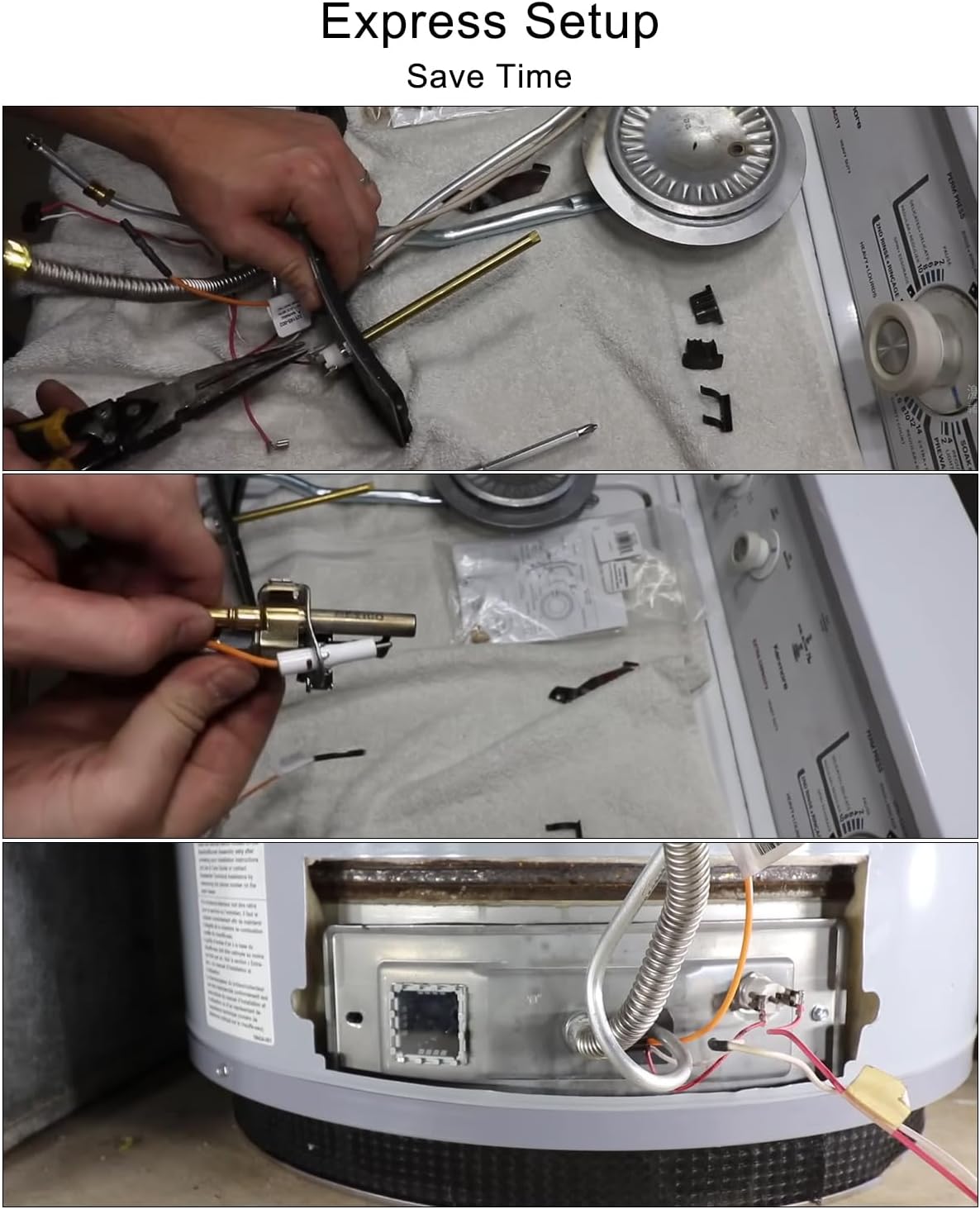 5Pcs 24" Thermopile Generator 750mv Fit for Fireplace Fire Gas Stoves Heat & Glo Gas Stoves Oven Water Heater Frying Furnace Thermocouple Replacement, Aluminum