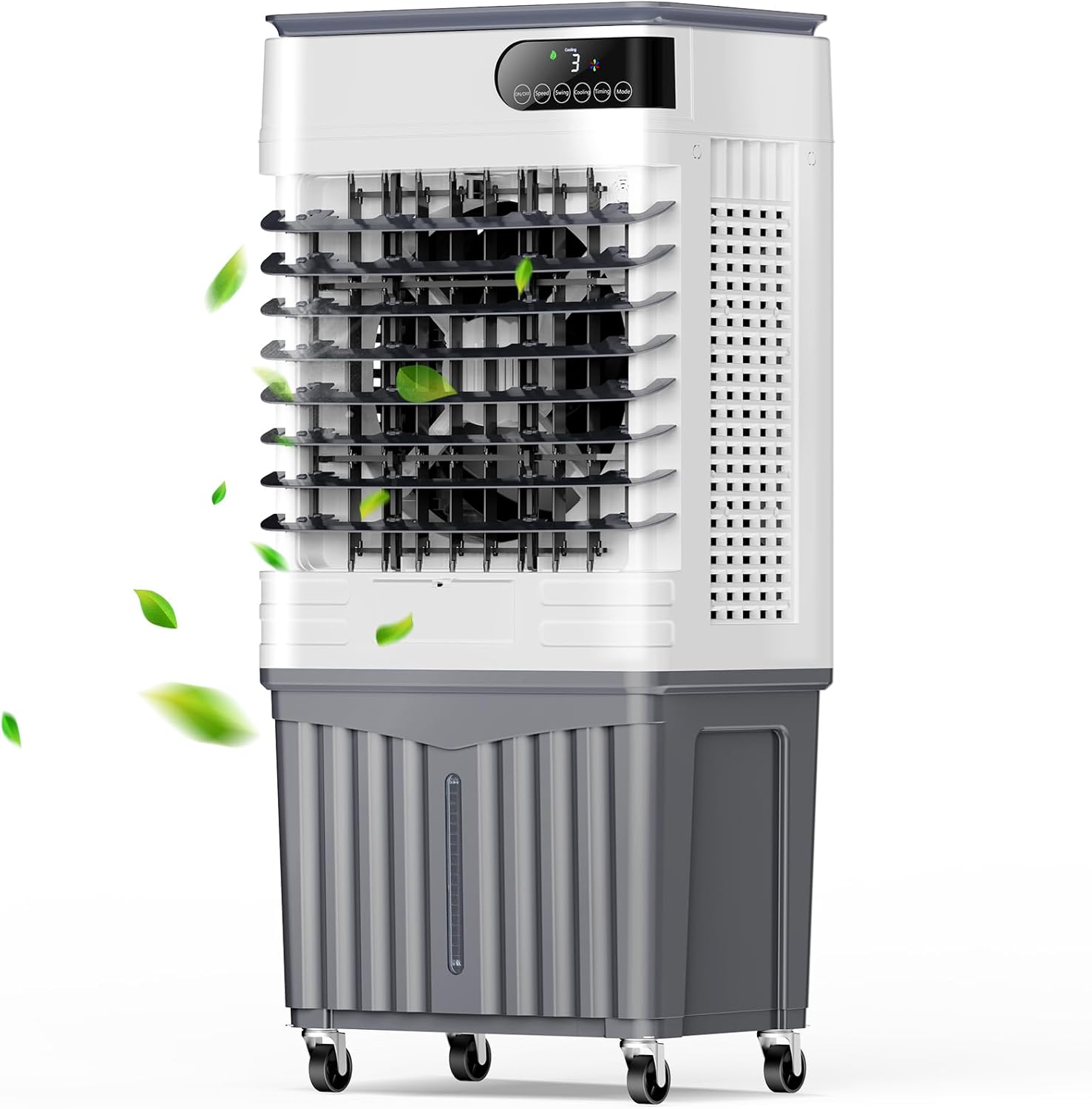 3500 CFM Evaporative Air Cooler with 13.2 Gallon Tank & 12H Timer Remote Control – Energy Efficient Portable Swamp Cooler for 1000 Sq Ft, 3-Speed Modes, Ideal for Home/Office/Garage/Patio