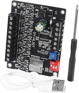 30W Voice Playback Module MP3 Music Player DC 9-24V Voice Broadcast Device 9 Trigger Interfaces 8 I/O Trigger Modes with Two Indicators Support TF Card 32G Max DIY Electronic Kits
