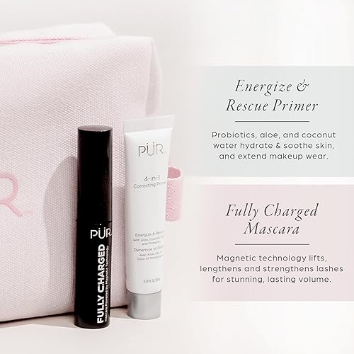 Miniatura 4 de PÜR Minerals Multitasking Essentials Kit - Makeup Gift Set Includes 4-in-1 Correcting Primer, Fully Charged Mascara, 4-in-1 Pressed Mineral Powder &