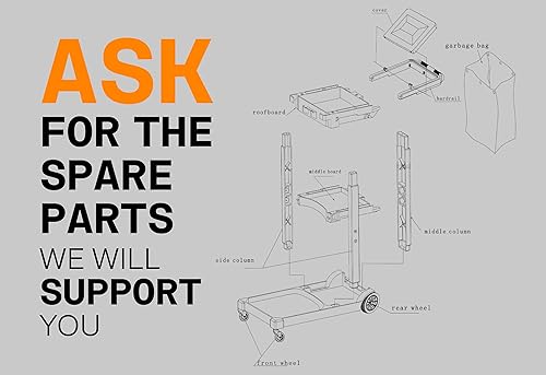 Miniatura 9 de Carrito de limpieza comercial con bolsa de vinilo AF08170 Azul