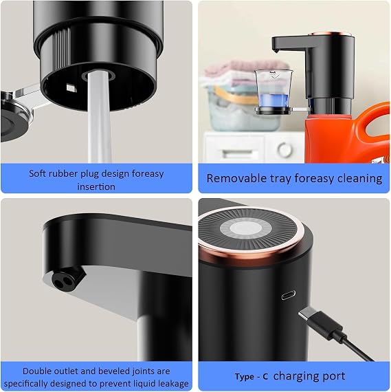 Electric Detergent Dispenser,Automatic Laundry Detergent Dispenser,Wireless Electric Detergent Pump,Quickly Resolve Burdens in Laundry Room Organization