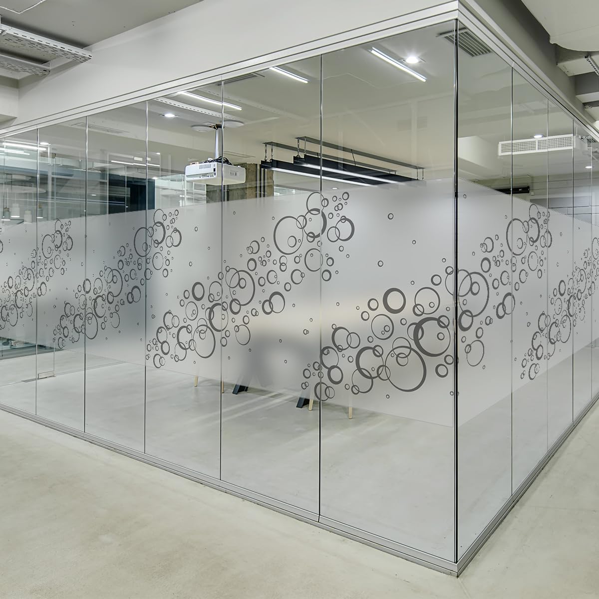 Ambiance Sticker Self-Adhesive Privacy Film for Window & Shower Door, Opaque, Air Bubbles - Self Adhesive Privacy Screen for Window & Shower Door, XL - H 40 x L 200 cm