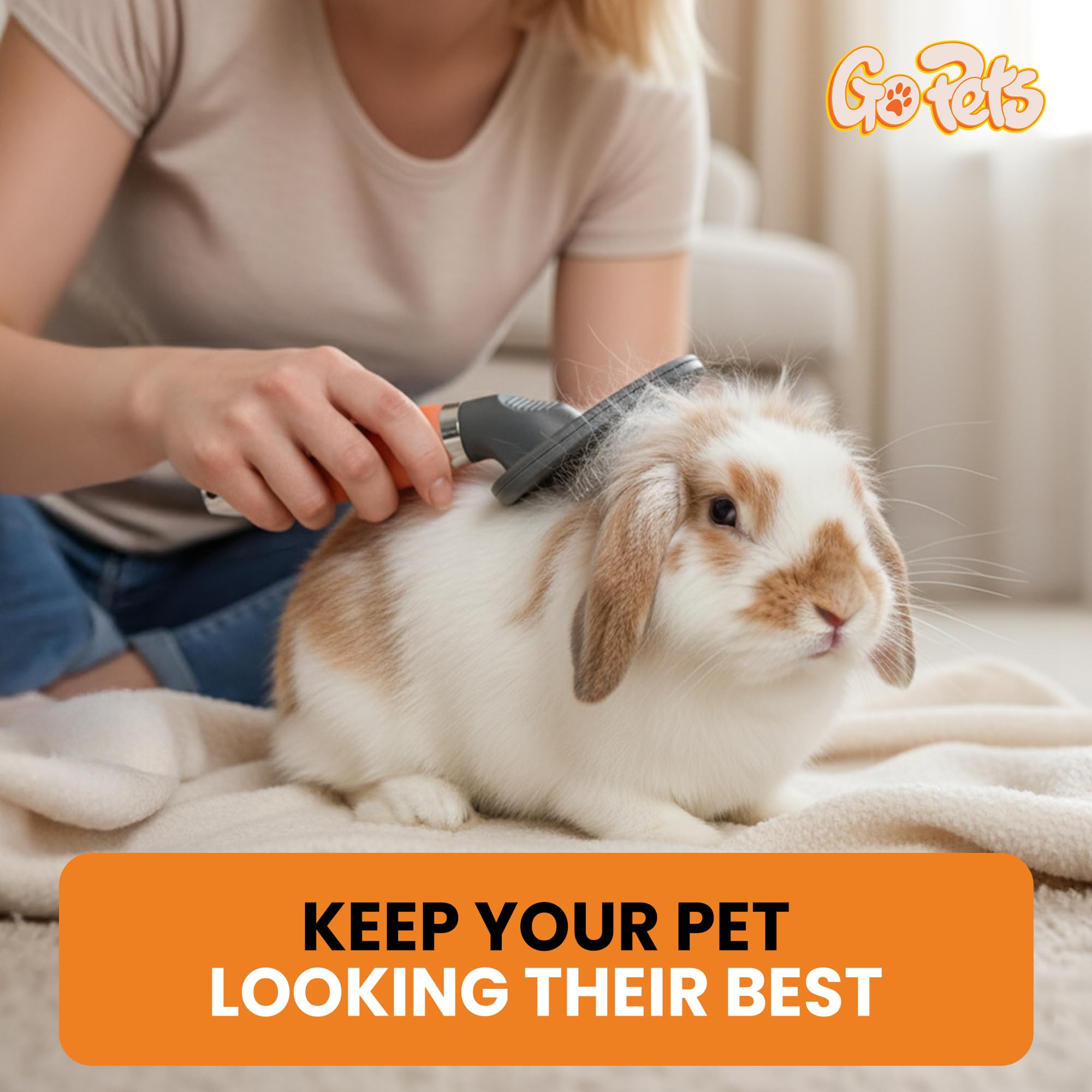 GoPets Small Pin Zupfbürste, Easy-Groom Pin Comb für Verfilzungen & Haarausfall, abgerundete Sicherheitsspitzen, Entfilzungsbürste für Kurz- & Langhaarkatzen, Hunde & pelzige Haustiere, ideal für