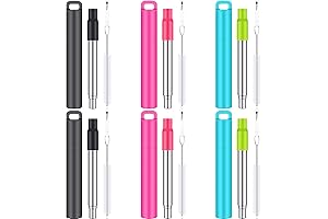 Gejoy Foldable Metal Straws with Case 2 Pack: Sustainable Sipping for Eco-Conscious Lifestyles