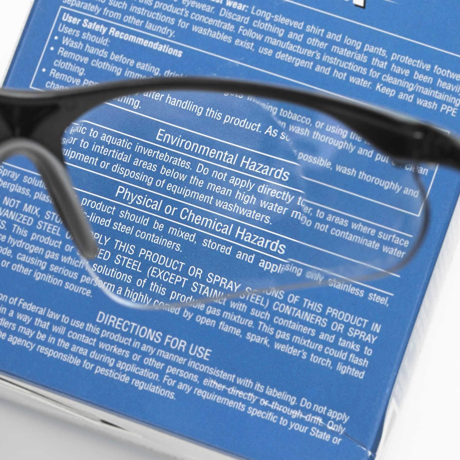 Elvex - WELRX500C15 RX-500C 1.5 Dioptría lente completa lupa gafas de seguridad, marco negro/lente transparente