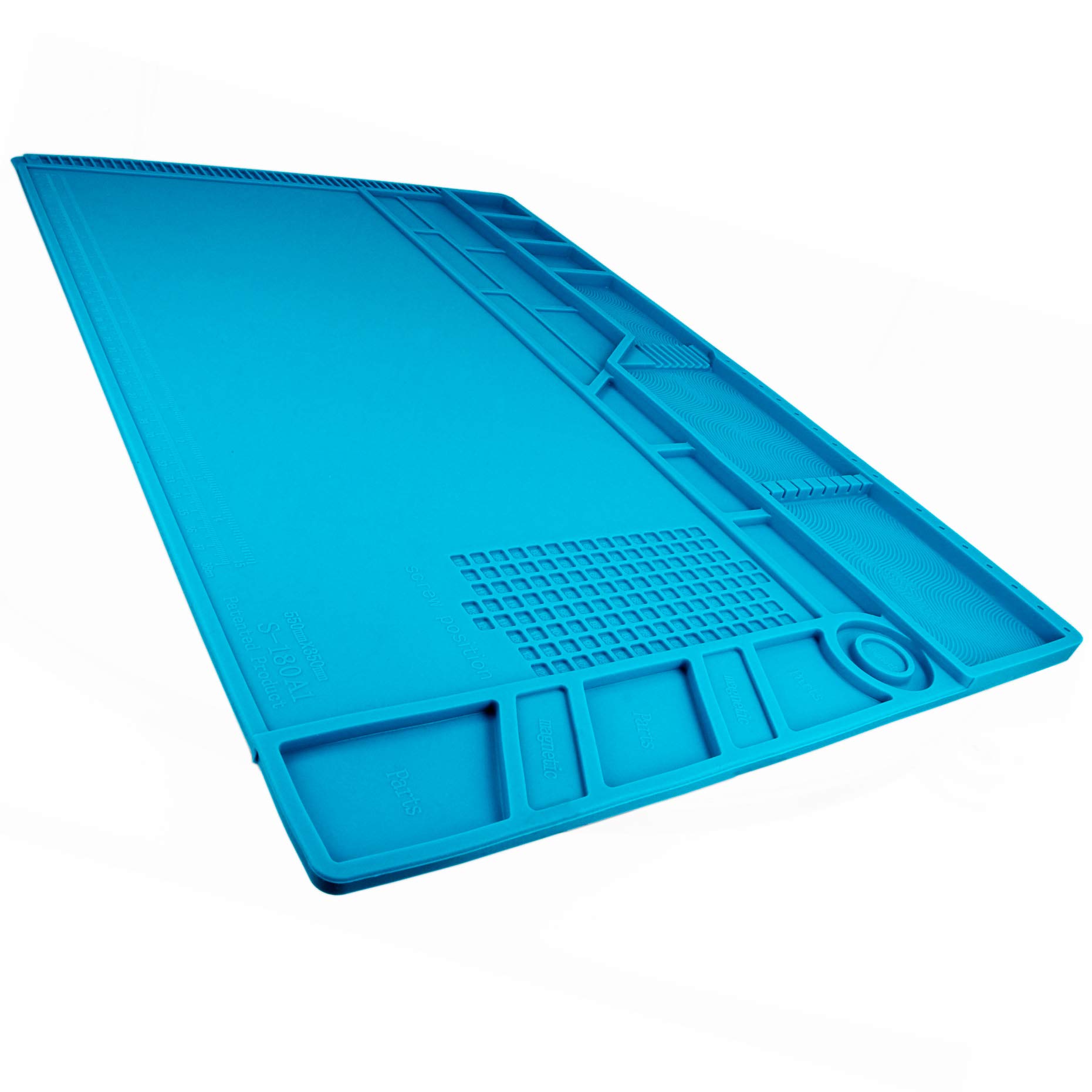 XXL Lötmatte, 55 x 35cm Große Silikonmatte, 500°C Hitzebeständige Reparaturmatte, Rutschfest