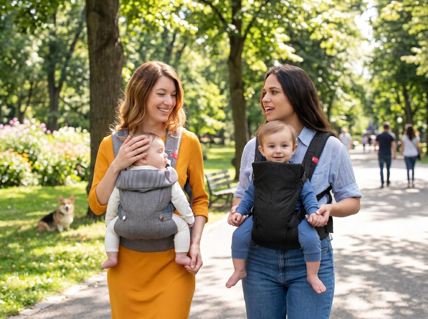 YOU+ME Mochila portabebes recien nacido 4 en 1 (3,2-14,5 kg) - Porteo Bebe | Todas las posiciones | Saludable para la cadera | Ajustable | Con paneles transpirables de malla 3D y babero 2 en 1 (Gris)