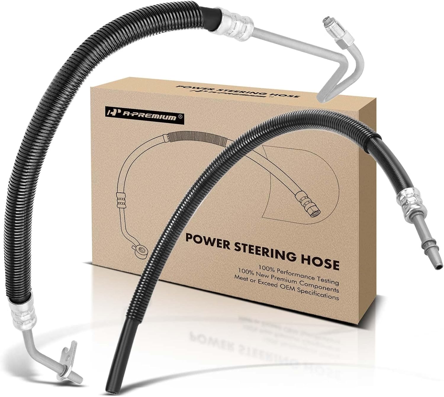 A-Premium Power Steering Hose Pressure & Return Hose Line Assembly Compatible with Chevrolet Silverado 1500 2007-2013, Tahoe 2007-2017 & GMC Sierra 1500 2007-2012, Yukon 2007-2014 & Cadillac 2-PC Set