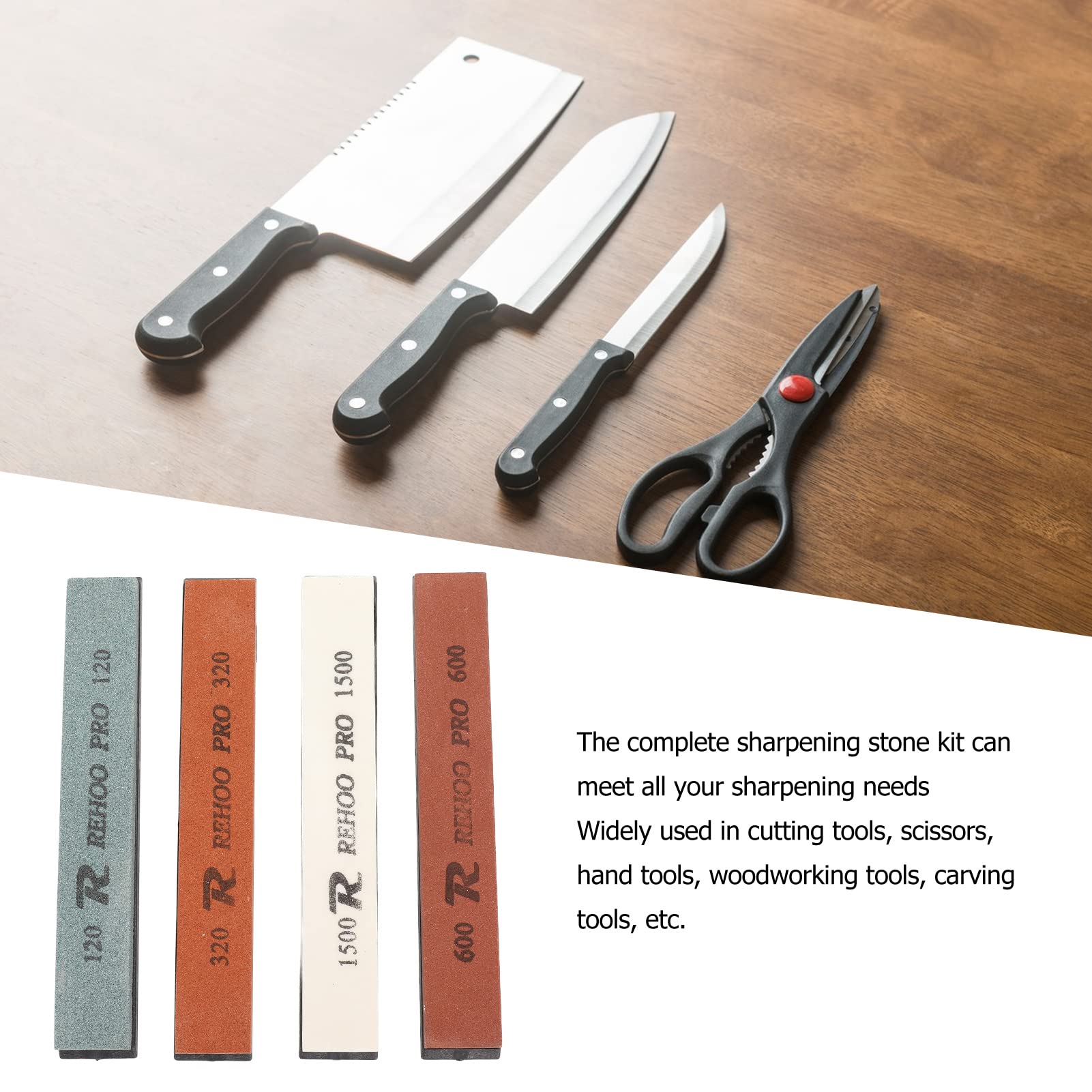 Amazon | 砥石セット 4 個砥石包丁研ぎ器 120 320 600 1500 グリット 