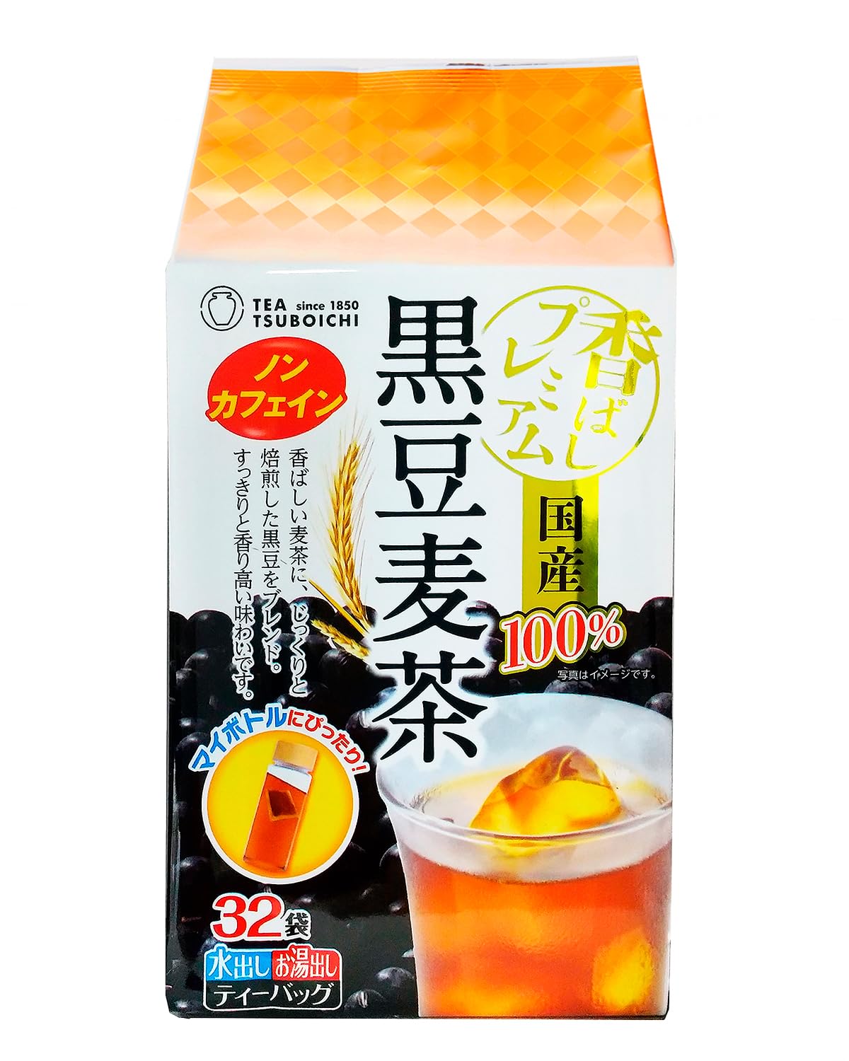 つぼ市製茶本舗 つぼ市 国産黒豆麦茶ティーバッグ 144g(32p)