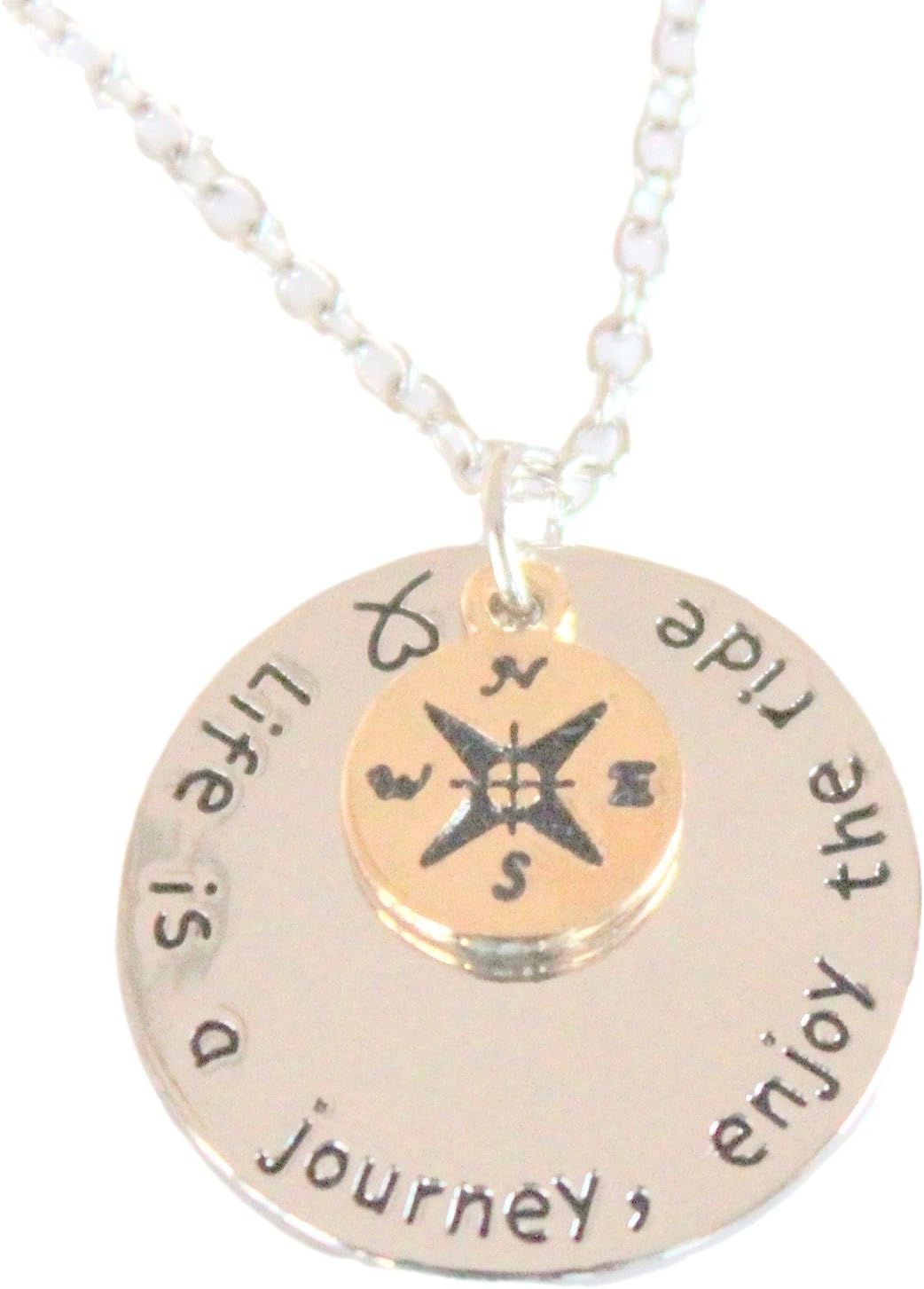Life is a Journey, Enjoy the Ride Pendant Necklace Graduation College Lifes Moments Keepsake