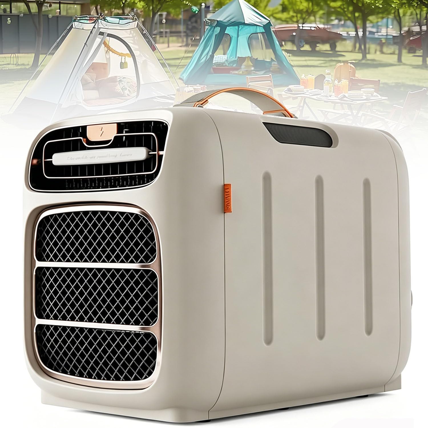 MLYYYDSS Portable Camping Air Conditioner 5121 BTU, 24V DC Motorhome Air Conditioner Unit, 3 Adjustable Wind Speeds, Fast Cooling without Exhaust Hose, for Campers, Van and Tents Cold