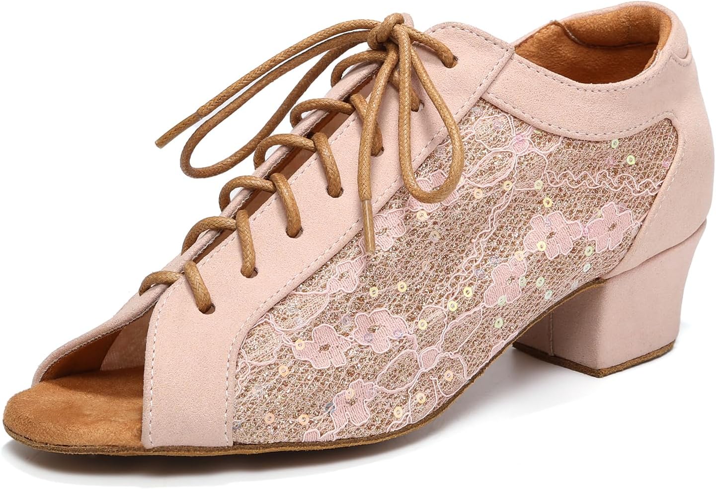 Women's Latin Dance Shoes - Peep Toe Comfort