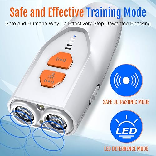 Miniatura 3 de Tumsug Dispositivo ultrasónico de disuasión de ladridos de perro, silenciador de ladridos dual, dispositivos disuasorios de ladridos de perro de