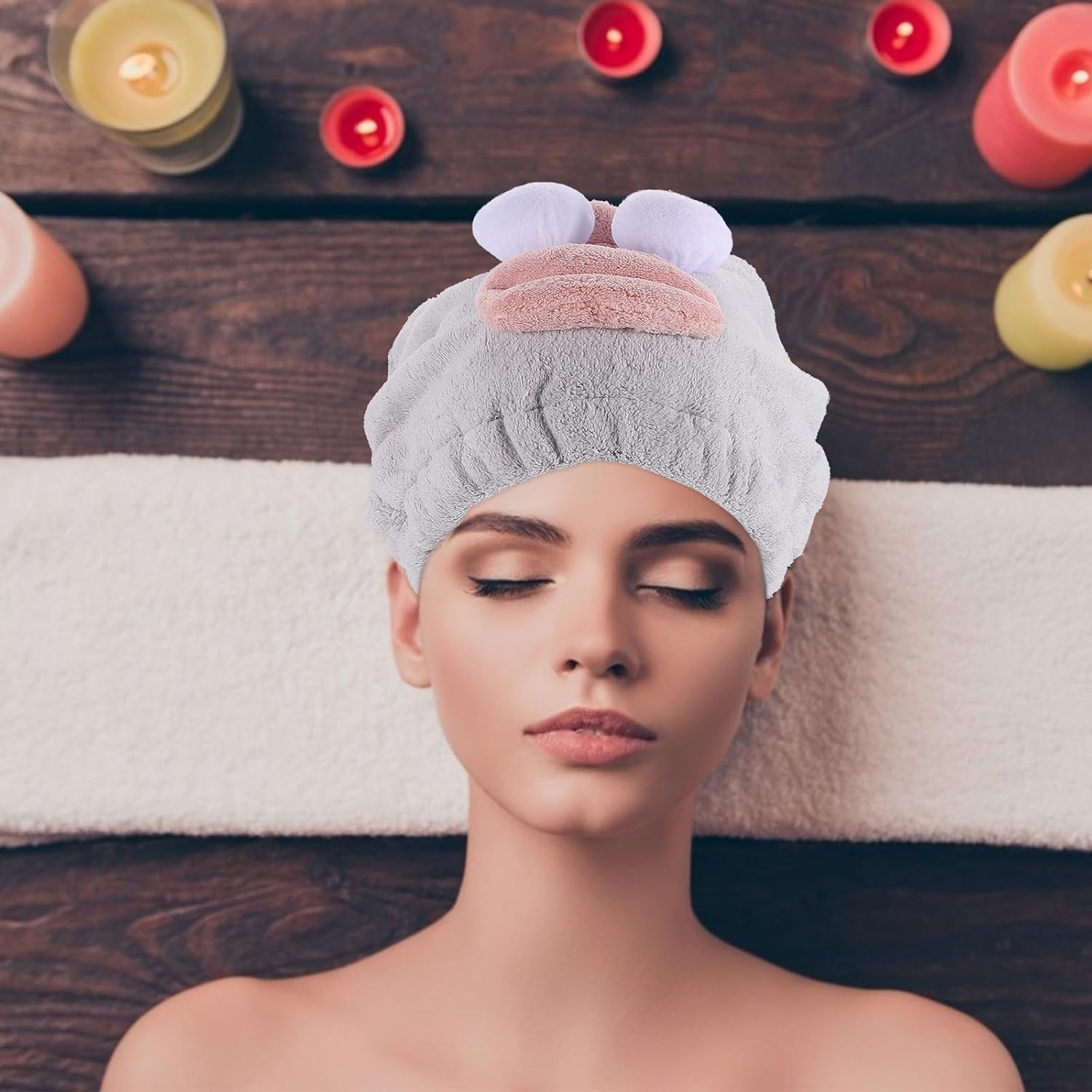 GALPADA Microfiber Hair Drying Towel Hat for Women and Men Fast Dry Hair Wrap Cap with Anti Frizz Bath Accessory