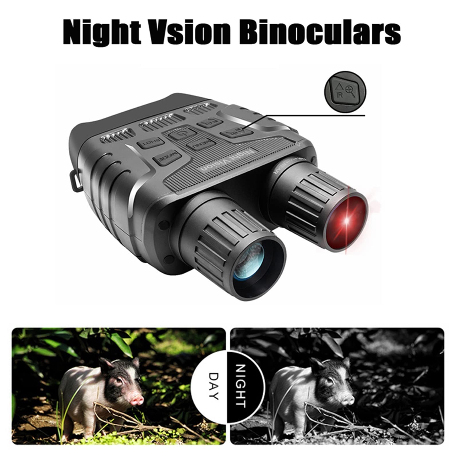 Cyfrowa lornetka noktowizyjna Full Dark IR Infrared 300m do polowania w ciemności Obraz HD i wideo Night Vision Trail Camera Camping do polowań