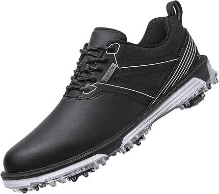 ULTIANT Mens Golf Shoes Fixed Spikeless Waterproof for Outdoor Indoor