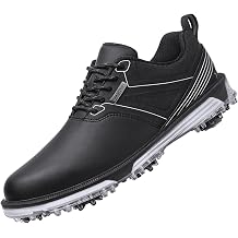 Men's Golf Shoes Fixed Spikeless Waterproof for Outdoor Indoor
