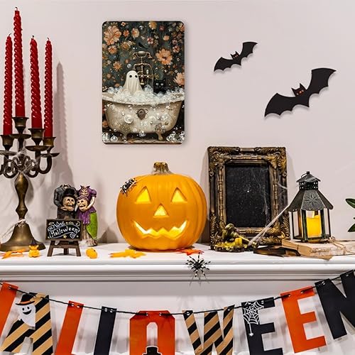 Miniatura 3 de Decoración de baño de Halloween, fantasma, gótico, decoración de pared para baño, decoración al aire libre, interior, espeluznante, decoración del