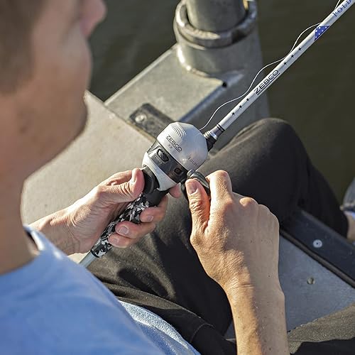 Miniatura 8 de Zebco Combo de carrete Spincast de 33 pliegues de honor y caña de pescar de 2 piezas, caña de fibra de vidrio de 6 pies, carrete de pesca