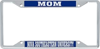 Desert Cactus Nova Southeastern University License Plate Frame Metal Car Tag Holder for Front or Back of Car Officially Licensed (Mom)