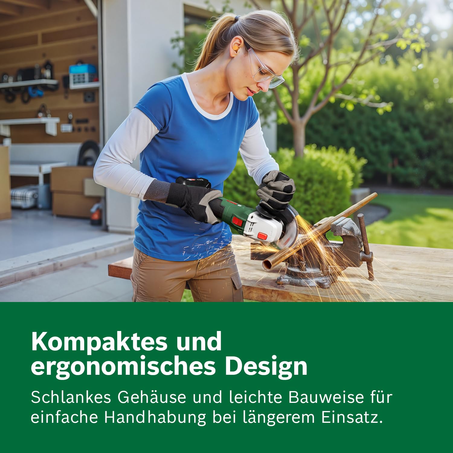 Bosch 18V System Akku-Winkelschleifer PWS 18V-70 (Für kleine bis mittlere Trenn- und Schleifarbeiten; Scheibendurchmesser: 115 mm)