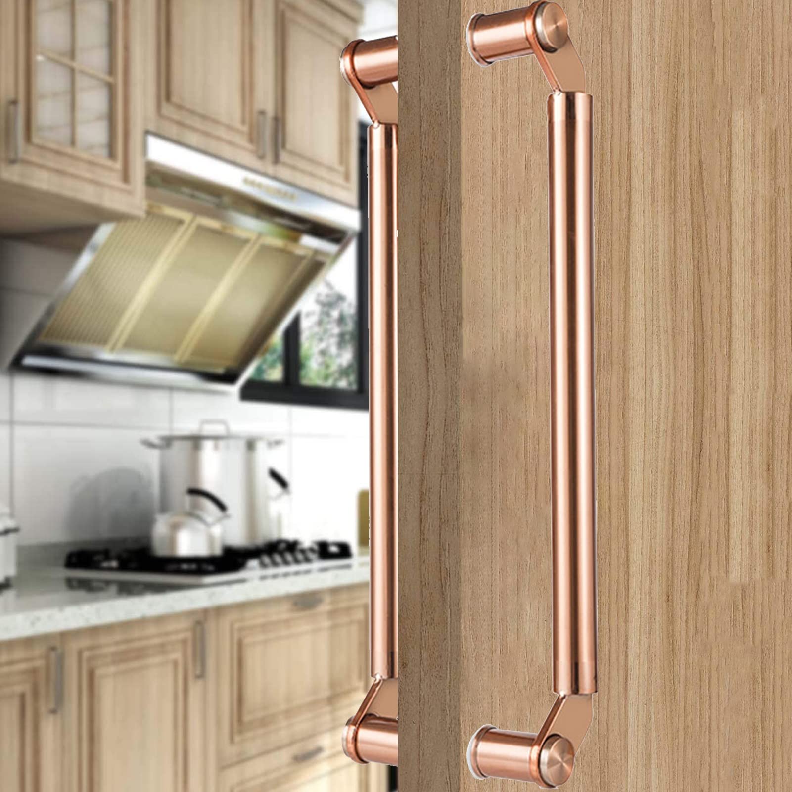 MXXQRHF Pink H Shape Sliding Door Handle - Double Sided Pull Bar for Entry, Modern Barn & Shower Glass Doors, 47inch (80cm) - Stylish & Durable Home Hardware