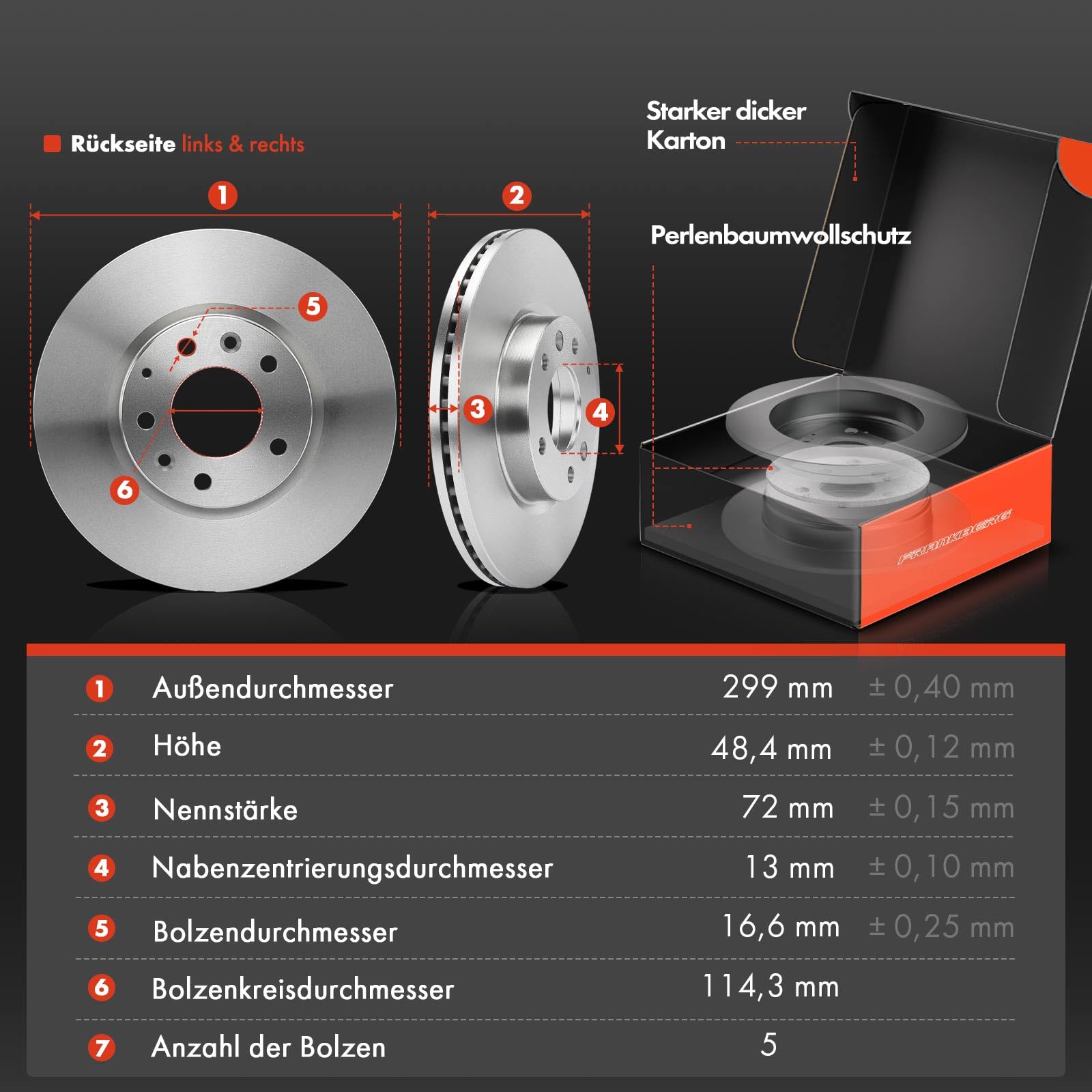 Frankberg 8 pastillas de freno + 4 discos de freno delanteros y traseros | GSYD3323Z; Compatible con: 6 Combi GH, 6 Saloon GH, 6 Hatchback GH