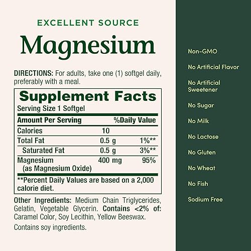 Miniatura 6 de Natures Bounty Magnesio 400 mg 75 cápsulas blandas