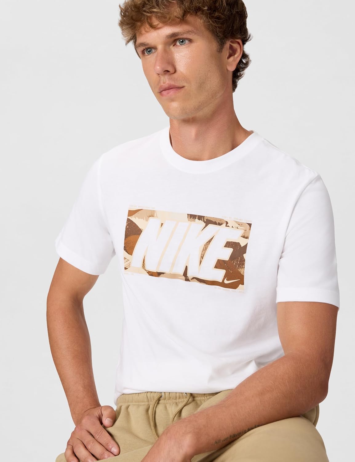 Nike Mens Sportswear Club T-Shirt Block Camo