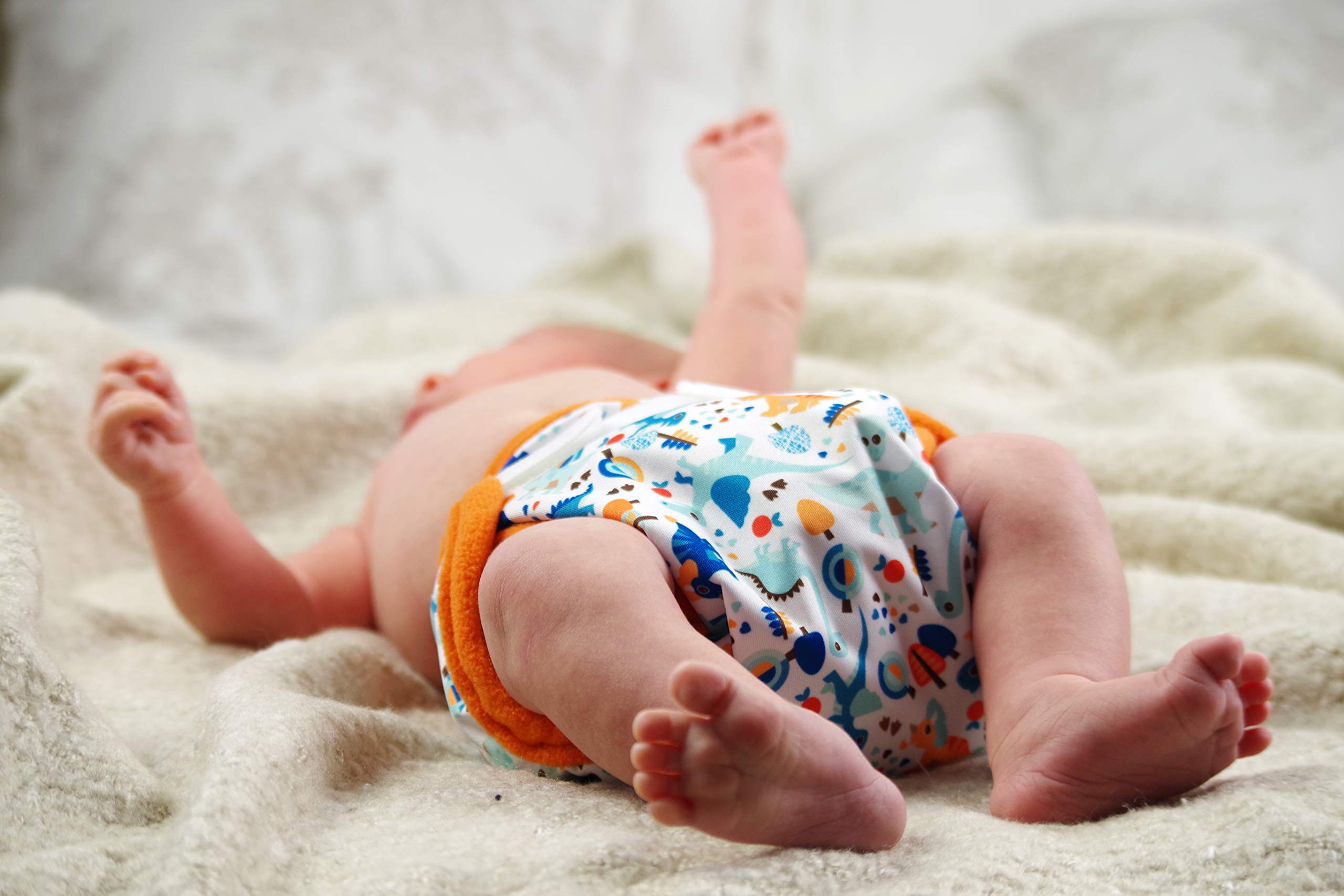 Culotte de Protection Petit Lulu | Couvre-couche | Naissance | Fermeture Auto-Agrippante | Réutilisable & Lavable | Étanche | Couches Lavables | Fabriqué en Europe (Indian Summer)