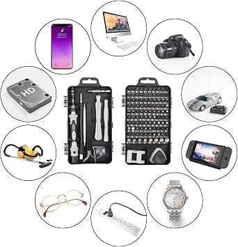 Mini Precision Mechanics Screwdriver Set, 115 in 1 Repair Tool Set, S2 Steel Precision Screwdriver for Phone, PC