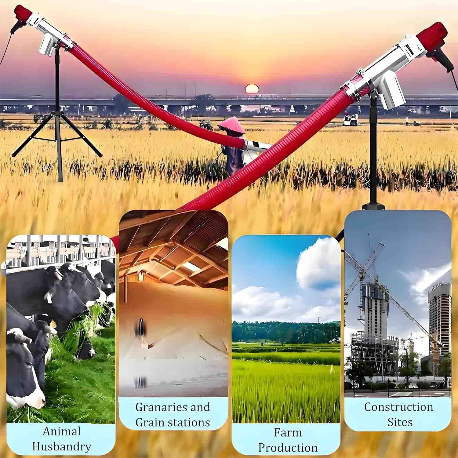 Pompe à Grains électrique Automatique, convoyeur à vis Portable avec Fonction d'aspiration, pour Le Transport des Grains, pour Les fermes, Les habitations et Les entrepôts. 1,5 m