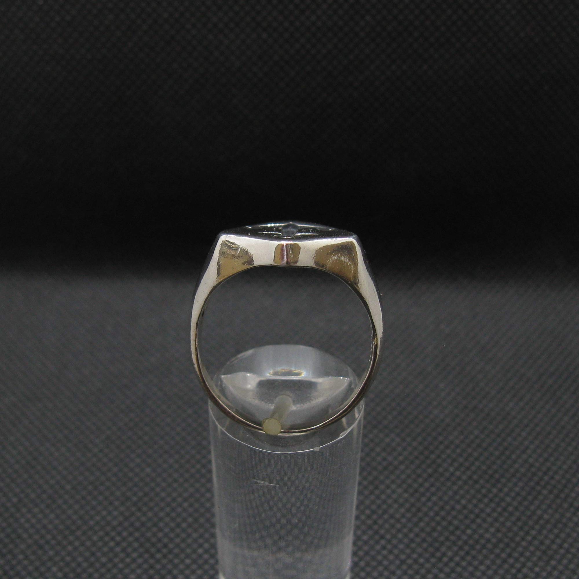 Anillo de Plata Esterlina Para Hombres Ancla Con Distintivo Sólido 925