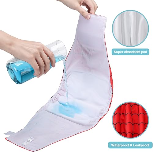 Miniatura 3 de Avont Paquete de 3 pañales lavables para perros machos (XS de 9 a 11 pulgadas), reutilizables, bandas para el vientre altamente absorbentes, bandas