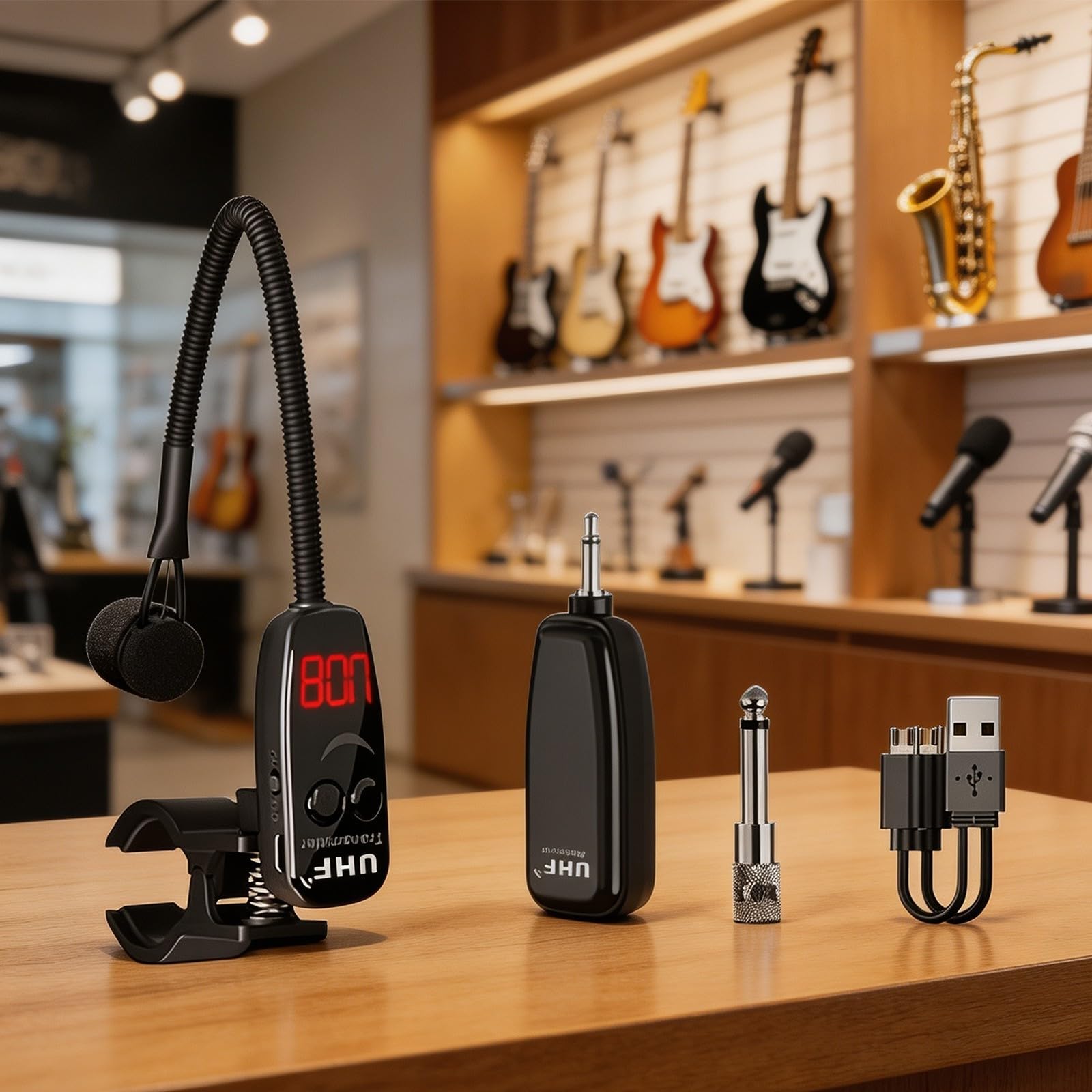 Micro sans fil UHF pour flûte Dizi portée 40 m