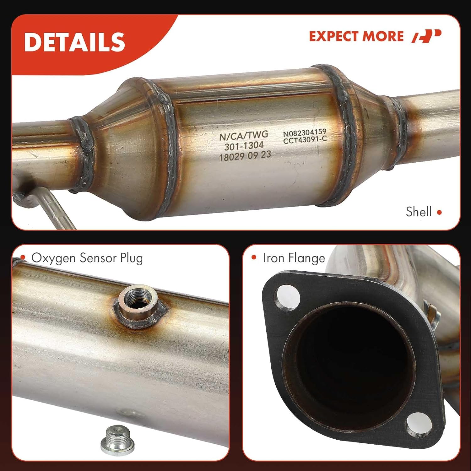 A-Premium Catalytic Converter Kit Direct-Fit Compatible with Jeep Liberty 2008-2012 & Dodge Nitro 2008-2011, 3.7L, EPA Compliant, Replace# 68105776AA