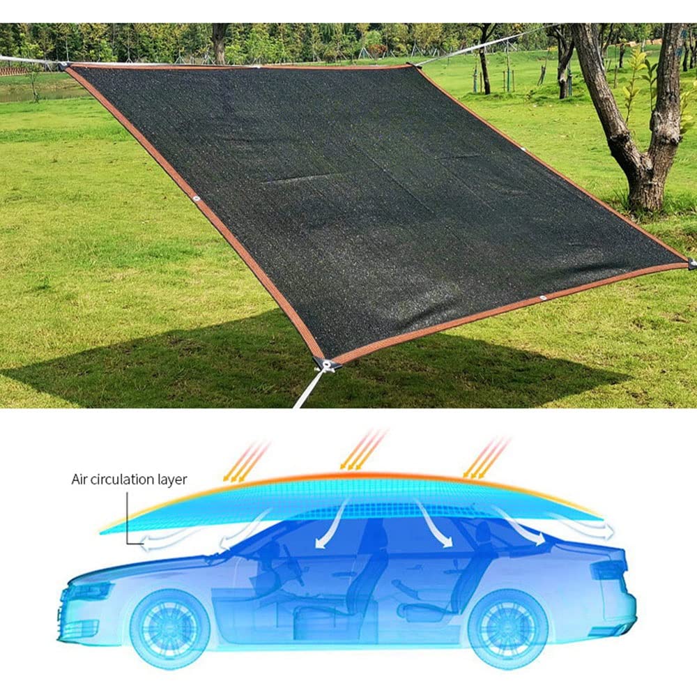Sonnensegel, 90 % UV-Schutz, 4 x 9 m, Outdoor-Baldachin für Balkon, Garten, Terrasse, multifunktionaler Sonnenschutz (Farbe: Schwarz)