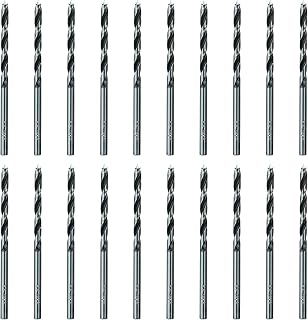 20PCS Brad Point Wood Drill Bit Set 1/8” Carbon Steel Wood Drill Bit Set for Hardwood, Plywood, Plastic Round Holes in All Types of Wood Perfect for DIY Woodworking Carving Engraving Drilling