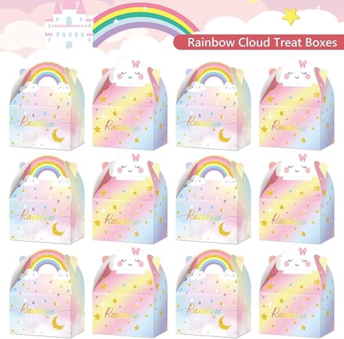 Miniatura 7 de Leinuosen Cajas de regalo de nube arcoíris  Bonitas cajas de recuerdo de fiesta, golosinas de dulces, cajas de regalo para niñas, niños y niños