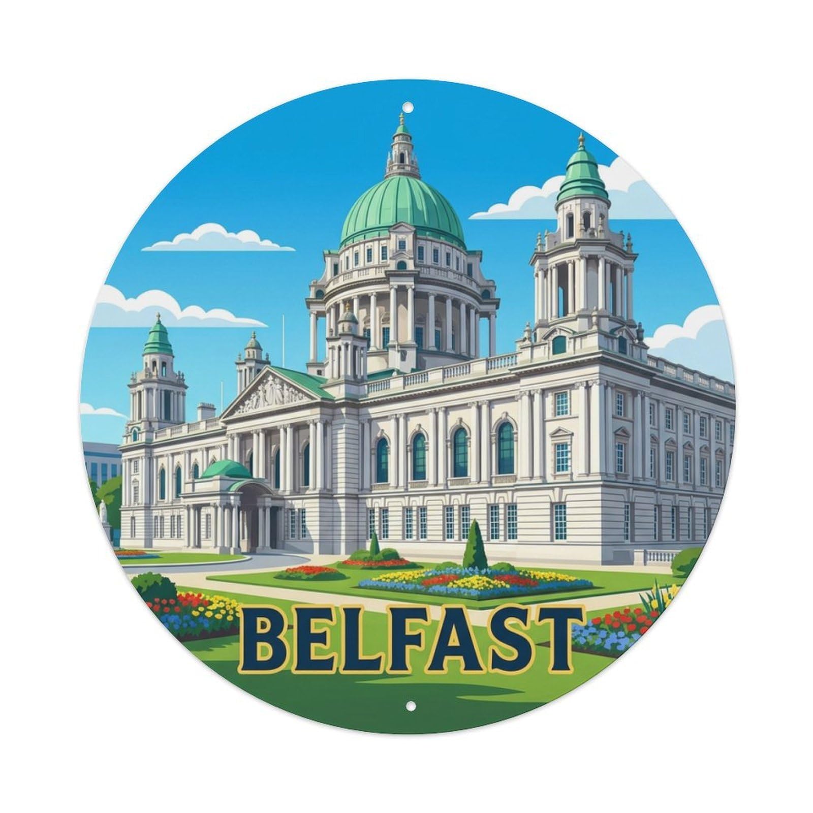 Metal Tin Sign Retro Travel Northern Ireland Belfast