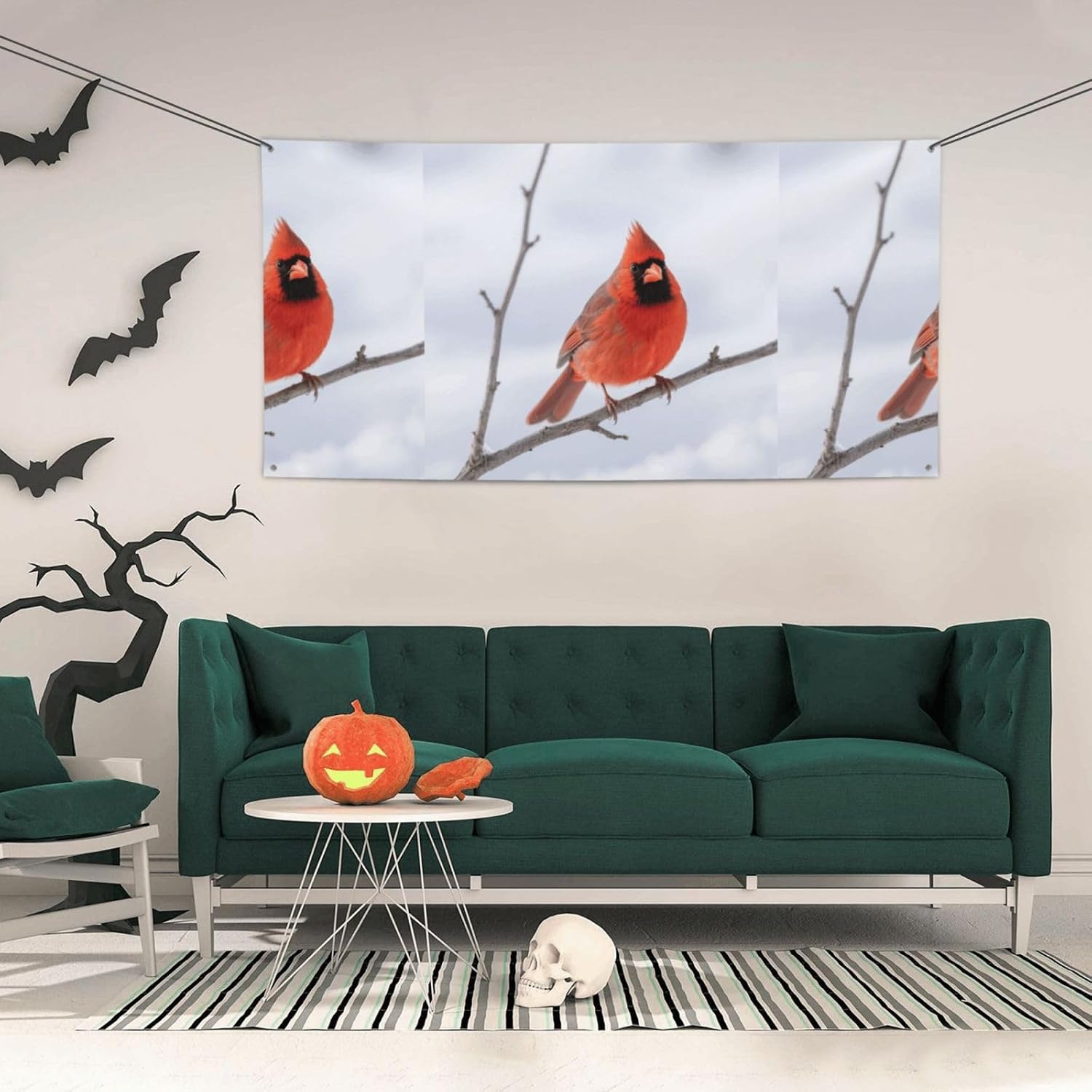Cardinal Bird Banner Party Decor Backdrop Banner Birthday Party Photography Background Decorations 47 x 24 Inch Flag Indoor Outdoor Wall Decor Banner Party Supplies Favors image 5