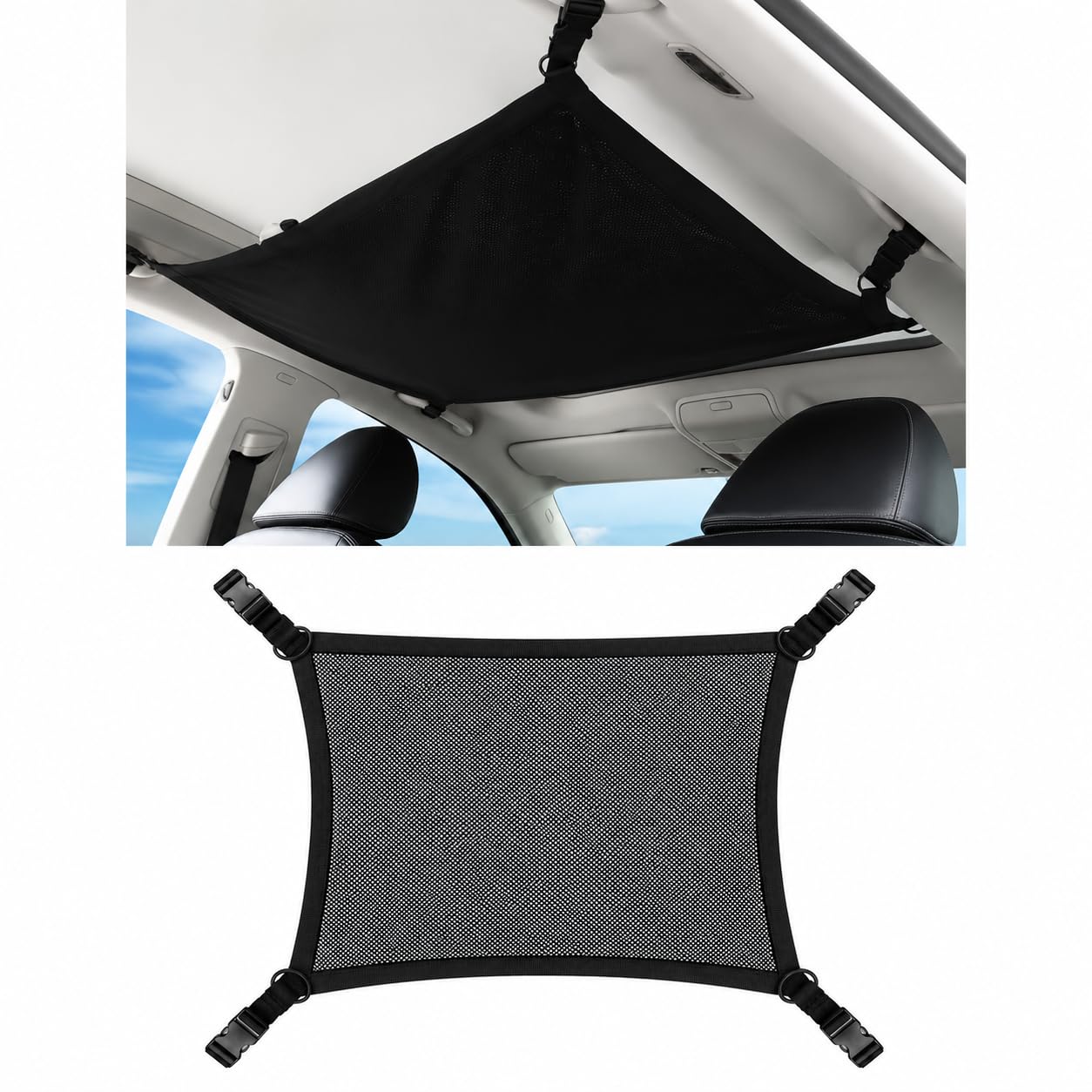 YYUGUIBEG 1 Piece Car Ceiling Storage Net for Ford Puma 2020-2025