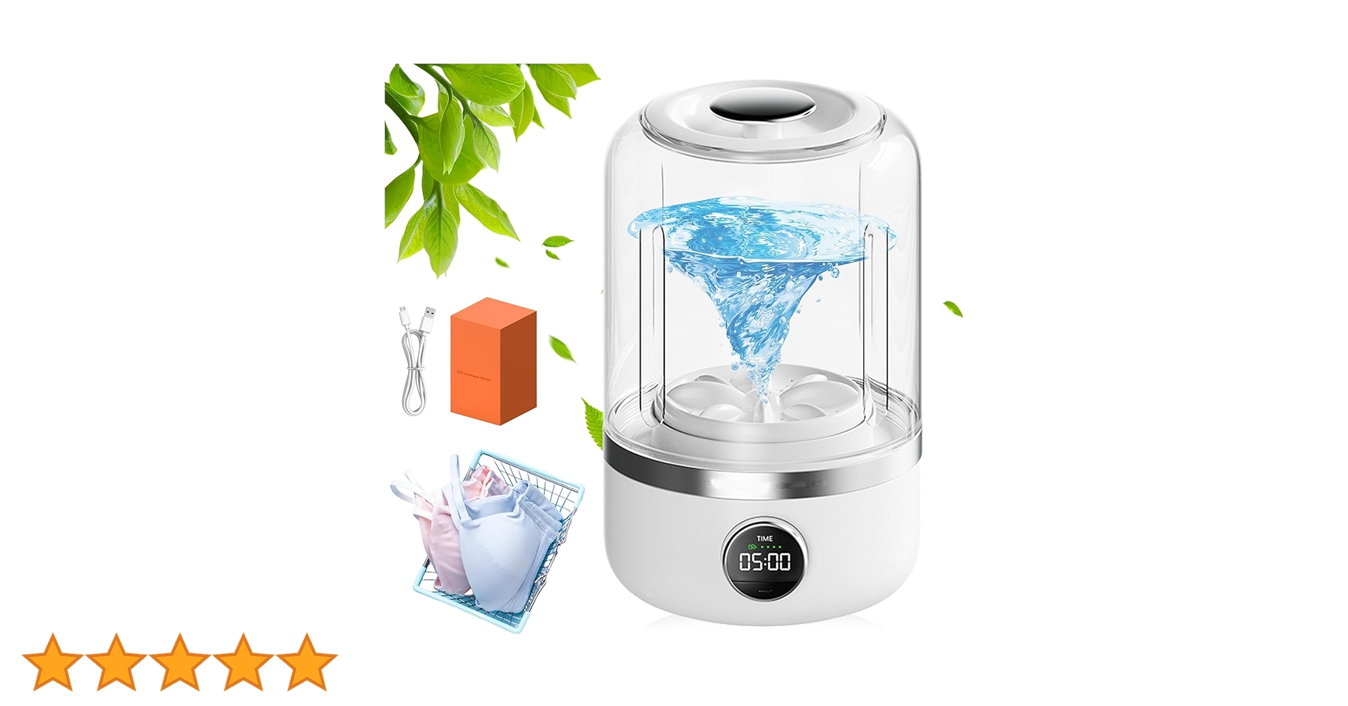 Mini Small Foldable Portable Washing Machine - Collapsible Folding Mini Washer For Underwear