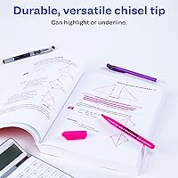 Vista 3 de Avery Hi-Liter Pen-Style Highlighters, Smear Safe Ink, Chisel Tip, 12 Fluorescent Pink Highlighters (23592)