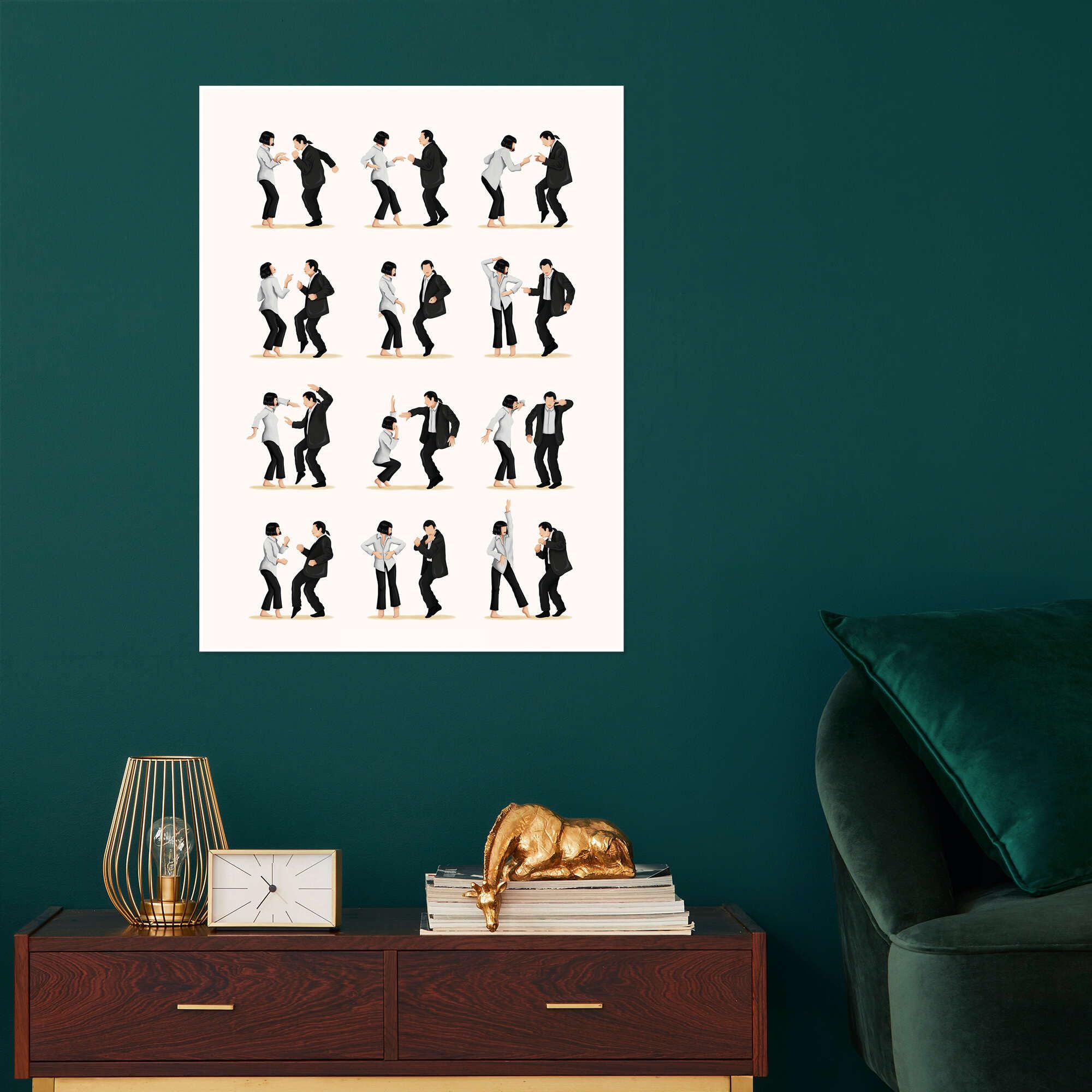 Posterlounge Pulp Fiction Twist Poster | 100 x 130 cm di Nour Tohme Quadri Decorazione per pareti