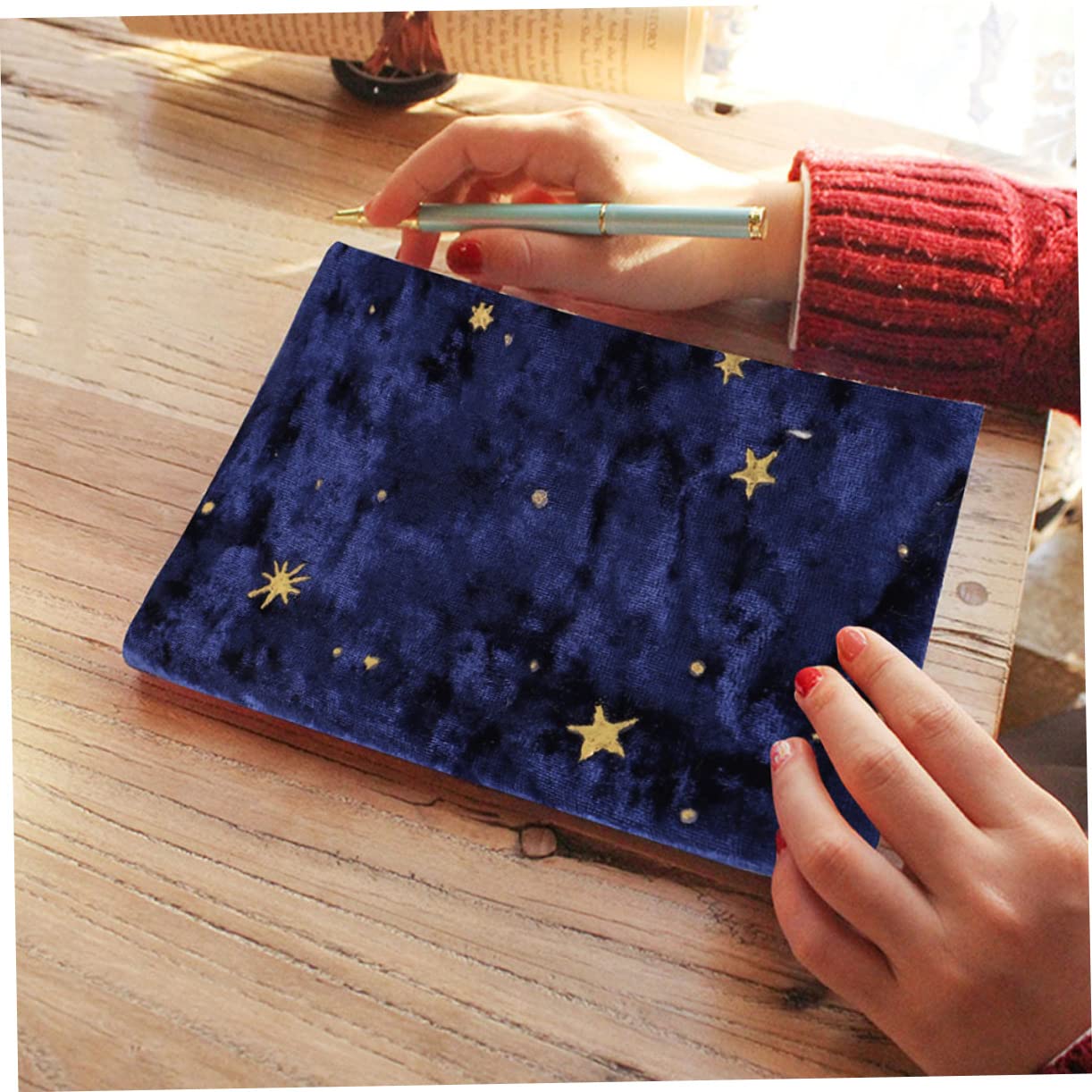 NUOBESTY 3pezzi Copertina Protettiva Per Libri Tessuto Decorativo Astuccio Per Diario Velour Scuro Resistente Strappi e Macchie Per Proteggere Libri e Taccuini