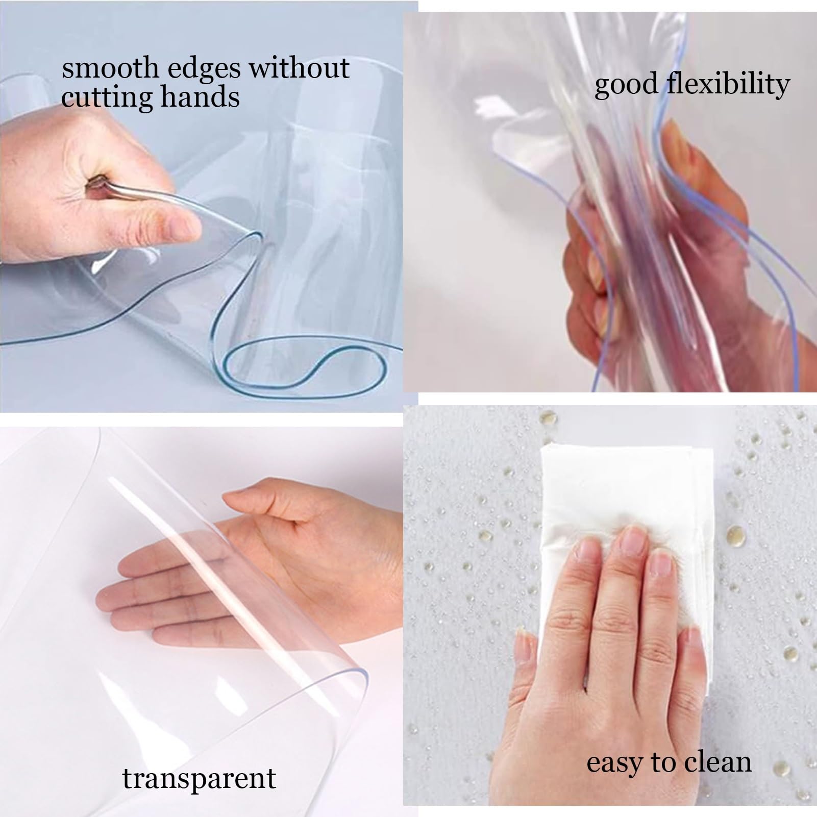 Bandes de rideaux verticales en PVC transparent pour balcon, entrepôt, garage, cour, congélateur et magasin. Lamelles en plastique durable (165 x 200 cm) résistantes aux intempéries et polyvalentes