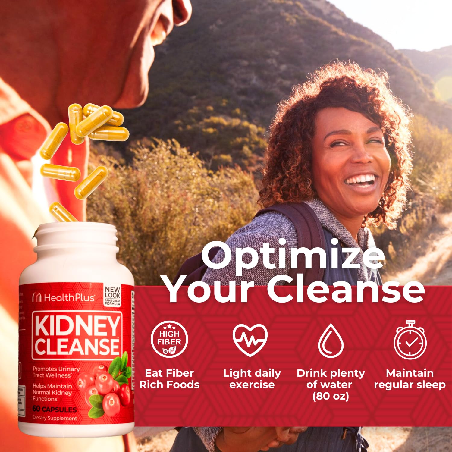 Health Plus Advanced Kidney Cleanse with Cranberry Extract, Turmeric Root and CoQ10, Helps Support Healthy Kidney Function & Urinary Tract Wellness, 60 Capsules 7 Health Plus Advanced Kidney Cleanse with Cranberry Extract, Turmeric Root and CoQ10, Helps Support Healthy Kidney Function & Urinary Tract Wellness, 60 Capsules - Image 5
